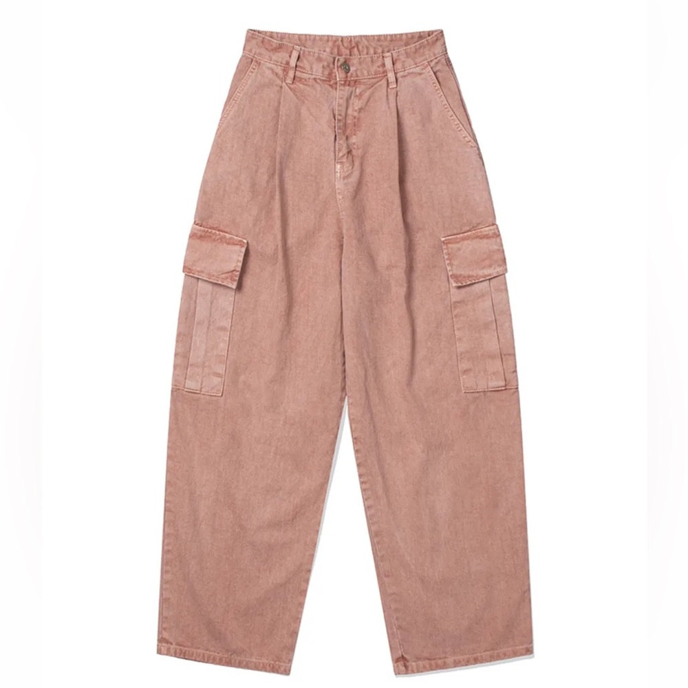HiRisk Men’s Wide Leg Cargo Denim Pants Size Medium